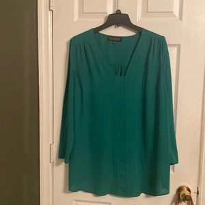 Eloquii Green Dress Shirt